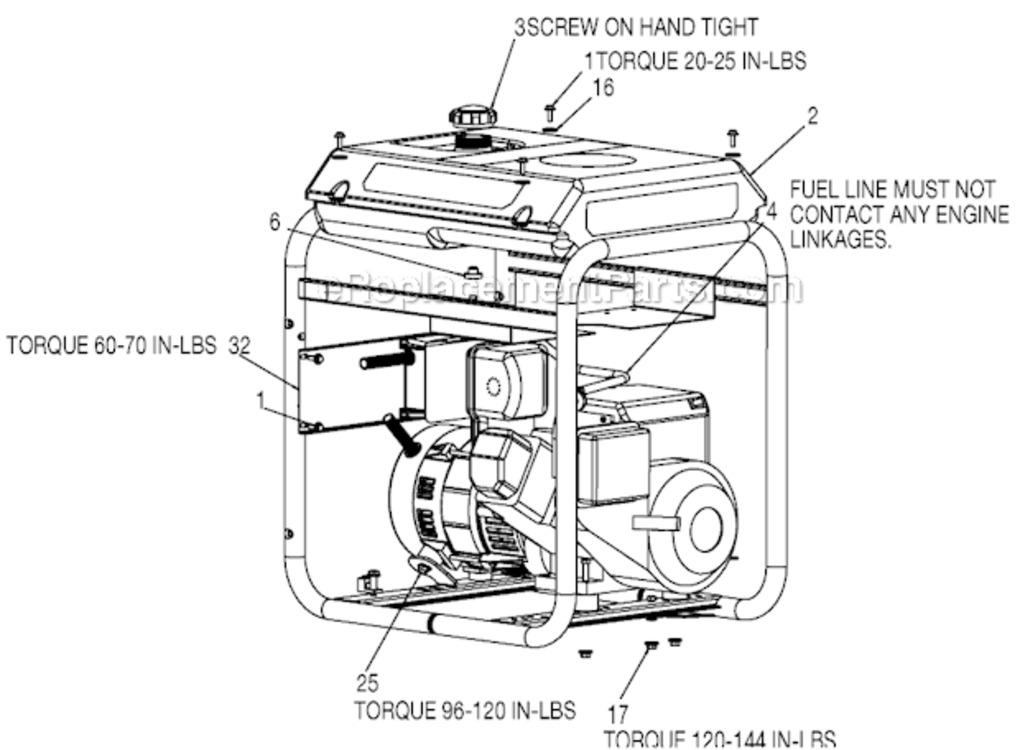 Page C Diagram and Parts List for Type 2 Porter Cable Generator